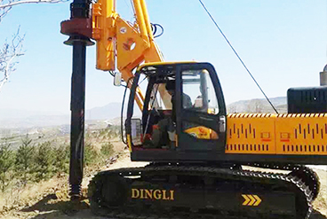15m machine lock rod rotary drilling rig construction case